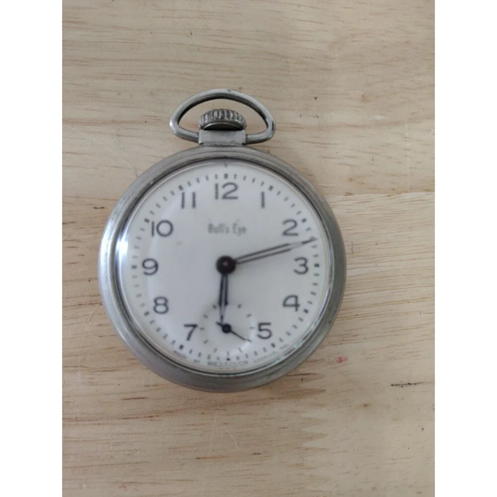 Vintage Pocket Watch ~ Westclox Bull's Eye ~ Winds and Runs